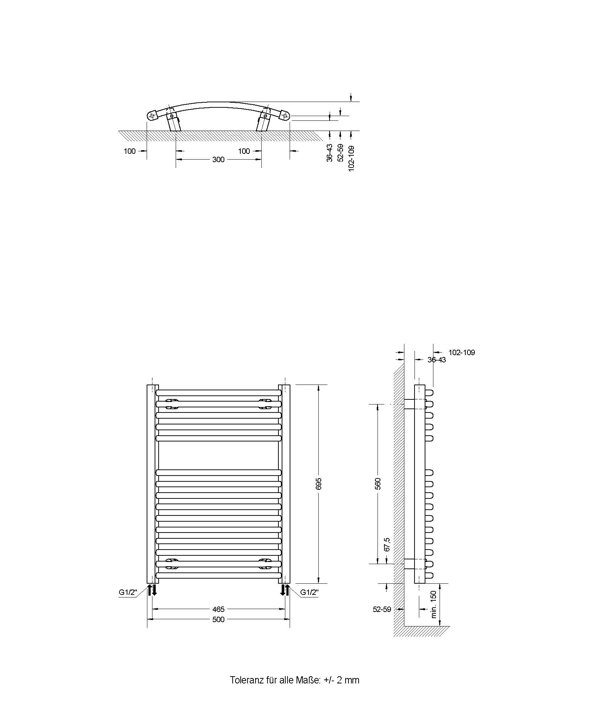 Schulte Wallmounted bathroom radiator Europa Wayfair.ie